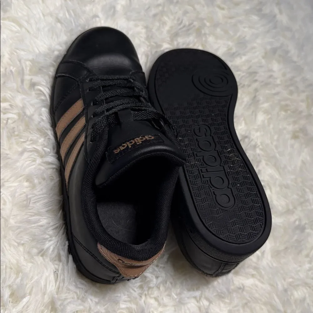 Adidas Black Shoes with Bronze Accents - Picture 5 of 6